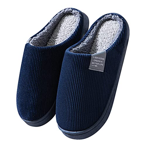 unilarinna Hausschuhe Damen Herren Winter Plüsch Wärme Pantoffeln Weiche Flache Memory Foam Home rutschfeste Slippers Hausschuhe Damen Plüsch Flauschig Warme Kuschel Kuh Lustige Slippers Schlappen von unilarinna