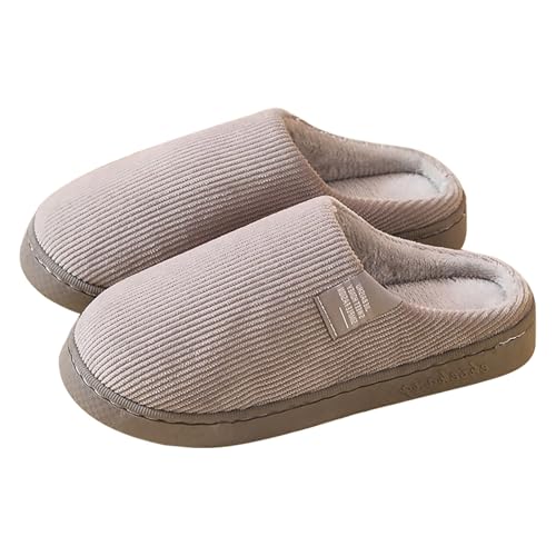 unilarinna Hausschuhe Damen Herren Winter Plüsch Wärme Pantoffeln Weiche Flache Memory Foam Home rutschfeste Slippers Plüsch Hausschuhe Damen Kuschel Flauschig Pantoffeln Süß Damenhausschuhe Für von unilarinna