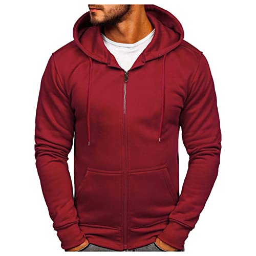 unilarinna Herren Sweatjacke Hoodie Kapuzenjacke mit Reißverschluss Oversized Sweatshirt Kapuzenpullover Sportjacke Outdoorjacke Herren Zip Hoody Casual Outdoor Long Sleeves Hoodiejacke von unilarinna