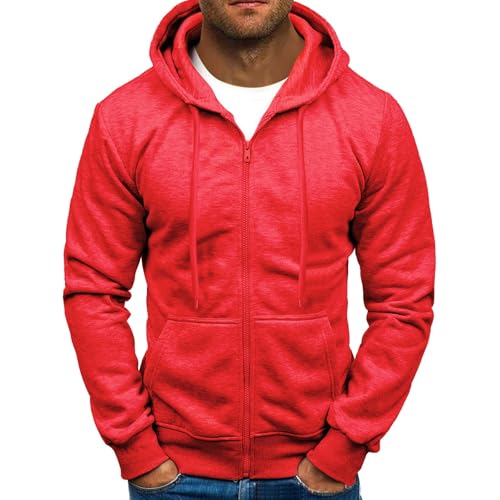unilarinna Herren Sweatjacke Hoodie Kapuzenjacke mit Reißverschluss Oversized Sweatshirt Kapuzenpullover Sportjacke Outdoorjacke Herren Zip Hoody Casual Outdoor Long Sleeves Hoodiejacke von unilarinna