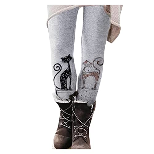 unilarinna Leggings Damen Thermoleggins Print Leggins Bunt Stretch Frauen Hosen Schlanke Lässige elastische Weihnachtshose mit langem Stiefel Elastische Winterleggins Elastisch Thermoleggings von unilarinna