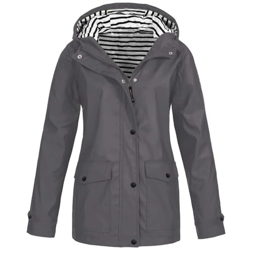 unilarinna Regenjacke Damen Wasserdicht Winddichter Atmungsaktiv Regenmantel Regenparka mit Kapuze Leichte Dünne Windbreaker Übergangsjacke Große Größen Windjacke Trenchcoat Wandern Sommerjacke S-5XL unilarinna Regenjacke Damen Wasserdicht Winddichter Atmungsaktiv Regenmantel Regenparka mit Kapuze Leichte Dünne Windbreaker Übergangsjacke Große Größen Windjacke Trenchcoat Wandern Sommerjacke S-5XL von unilarinna