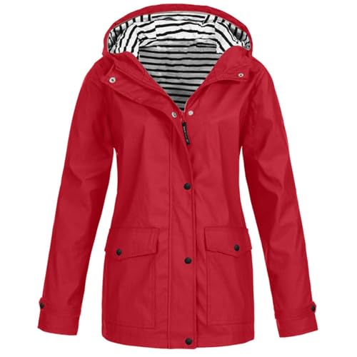 unilarinna Regenjacke Damen Wasserdicht Winddichter Atmungsaktiv Regenmantel Regenparka mit Kapuze Leichte Dünne Windbreaker Übergangsjacke Große Größen Windjacke Trenchcoat Wandern Sommerjacke S-5XL unilarinna Regenjacke Damen Wasserdicht Winddichter Atmungsaktiv Regenmantel Regenparka mit Kapuze Leichte Dünne Windbreaker Übergangsjacke Große Größen Windjacke Trenchcoat Wandern Sommerjacke S-5XL von unilarinna