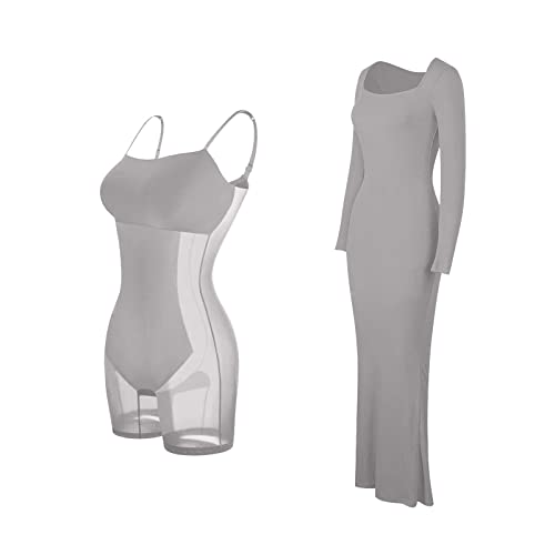 unilarinna Shaper Dress Bodycon Maxi/Mini Built in Shapewear Bra 8 in 1 Women Lounge Long Sleeve Backless Dresses unilarinna Shaper Dress Bodycon Maxi/Mini Built in Shapewear Bra 8 in 1 Women Lounge Long Sleeve Backless Dresses von unilarinna