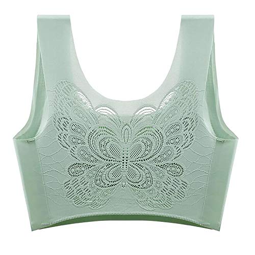 unilarinna Ultradünner EIS-Seiden-BH für Damen, komfortabler, Nahtloser, kabelloser Sport-BH in Übergröße mit herausnehmbaren Polstern Bustier Mehrpack von unilarinna