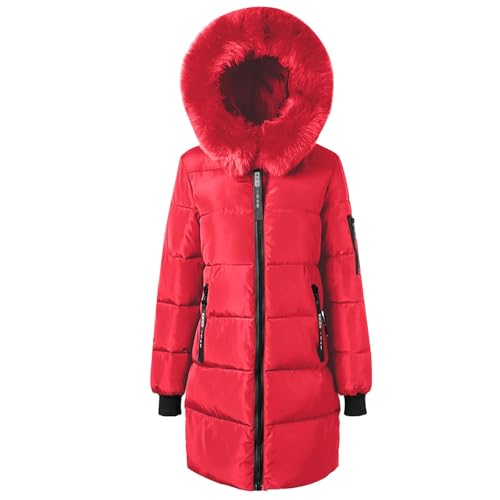 unilarinna Winterjacke Damen Warmer Steppmantel mit fellkapuze und abnehmbarem Kunstfell-Kragen Daunenjacke Puffer Jacke Steppjacke Gepolsterte Daunenmante Langärmelige Steppmantel von unilarinna