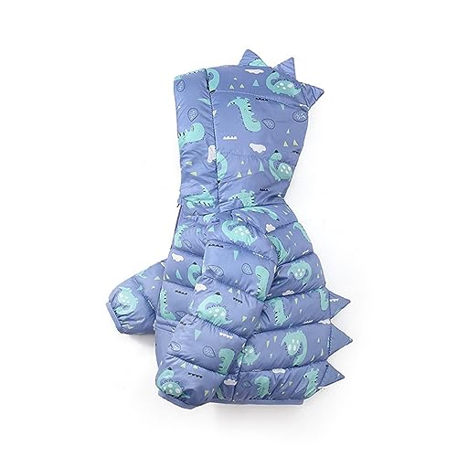 unilarinna Winterjacke Mädchen Jungen Dino Kapuzenjacke mit Taschen Winter Warme Steppjacke Niedliche Wintermantel Kinder Casual Winddicht Daunenjacke Leichte Full-Zip Puffer Jacke Outdoor 1-5 Jahre von unilarinna