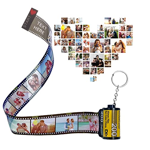 Filmrolle Schlüsselanhänger Mit Bild, Personalisierte Memory Geschenke, Kleine Geschenk Foto Filme, Beste Geburtstagsgeschenk Hochzeitsgeschenk Für Couple, Freunde, Partner, Frauen, Boyfriend, Pärchen von uniqicon