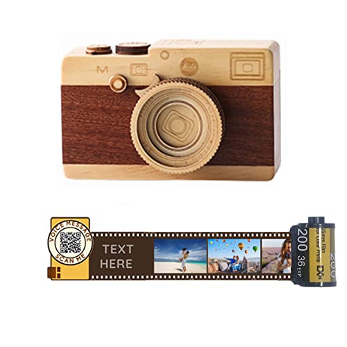 Filmrolle Schlüsselanhänger mit bunter Fotofilmrolle, Personalisierte Benutzerdefinierte Kamera Filmrolle Foto, Fotogramme des lebens, Geschenk für Papa Mama Liebhaber Kinder,15 Fotos+Stil 2 Spieluhr von uniqicon