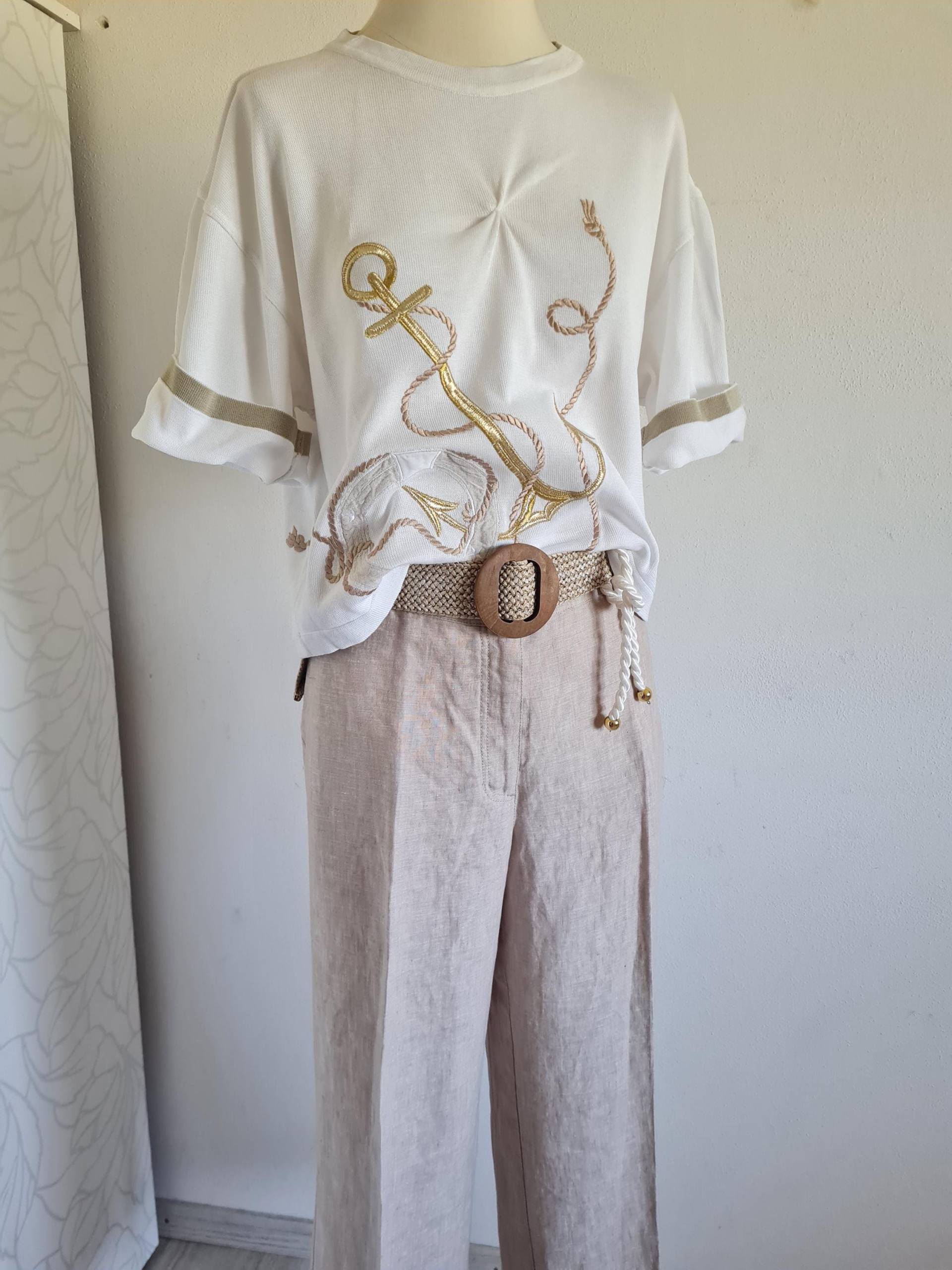 3 Teile Komplttes Vintage Outfit 80Er Jahre Beige Maritim von uniqueMG