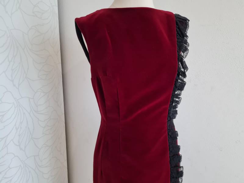 60Er Jahre Vintagekleid Samtkleid von uniqueMG