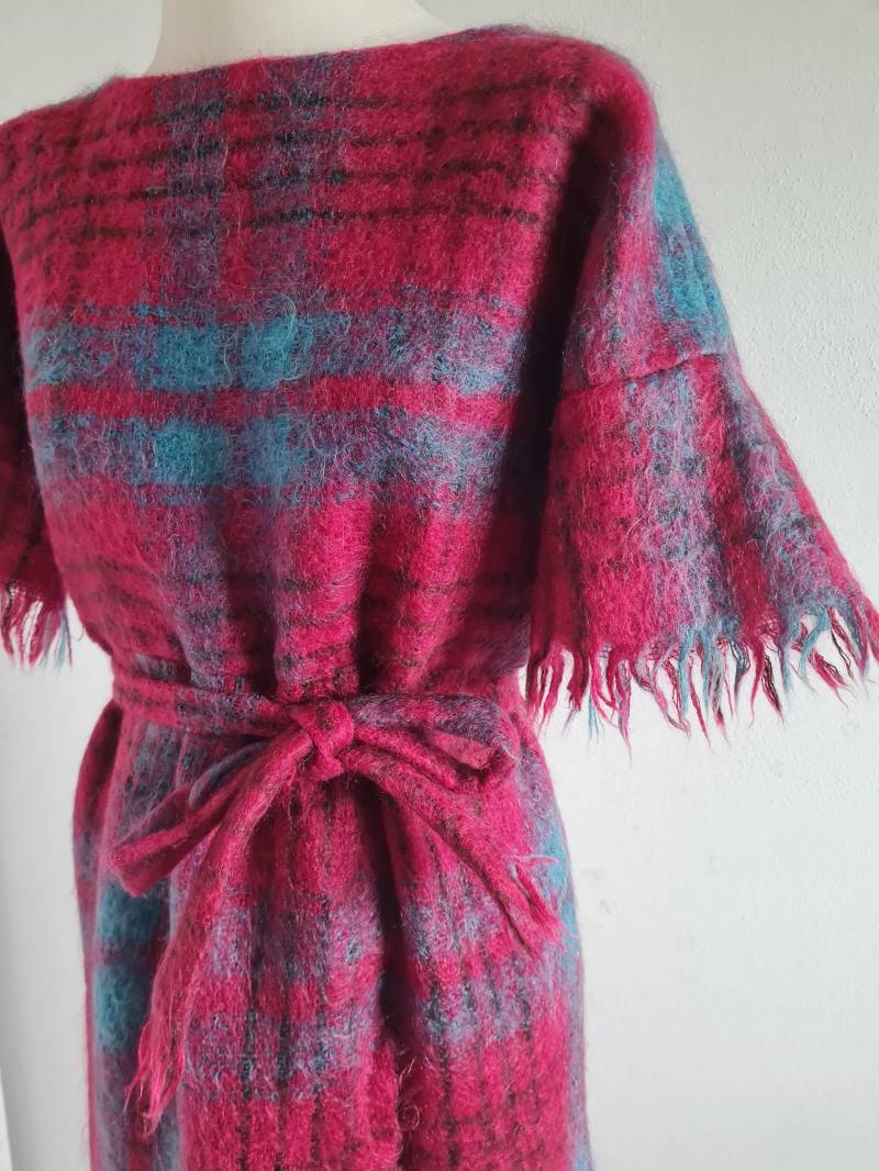 70Er 80Er Vintagekleid Wollkleid Fransenkleod von uniqueMG