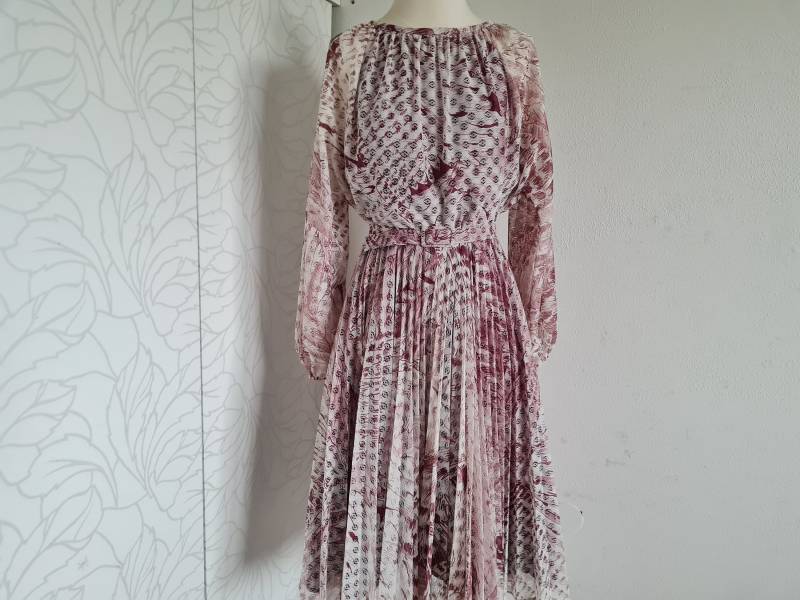 80Er Vintagekleid Spitzenkleid Cocktail Plisseekleid Sommerkleid von uniqueMG