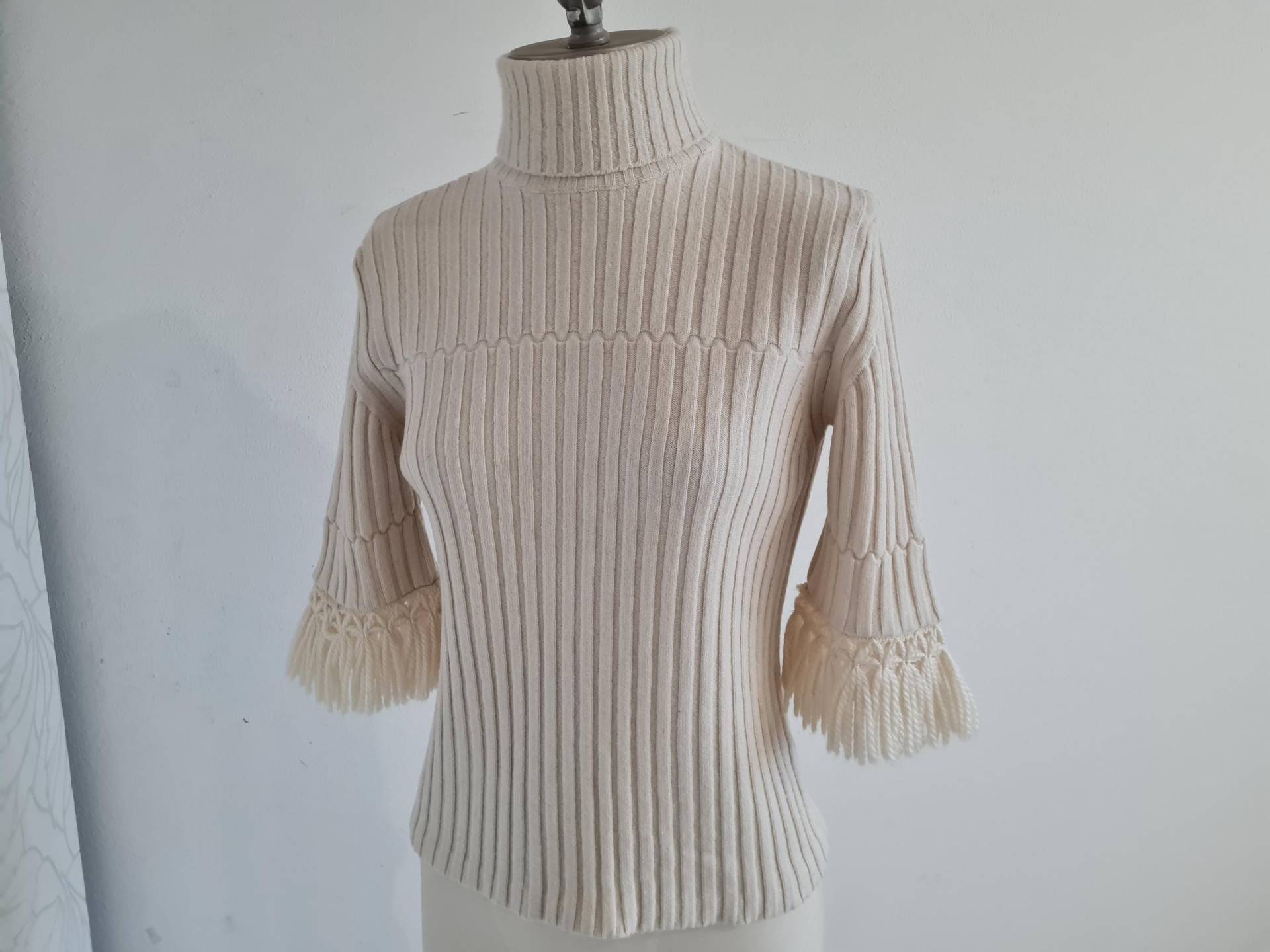 Gr.36-38 Laurel Vintagepulli Wollweiß von uniqueMG