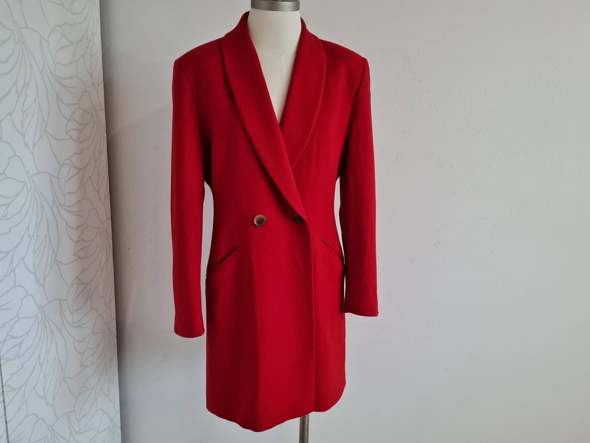 Gr.36-38 Vintage Kurzmantel Rot von uniqueMG