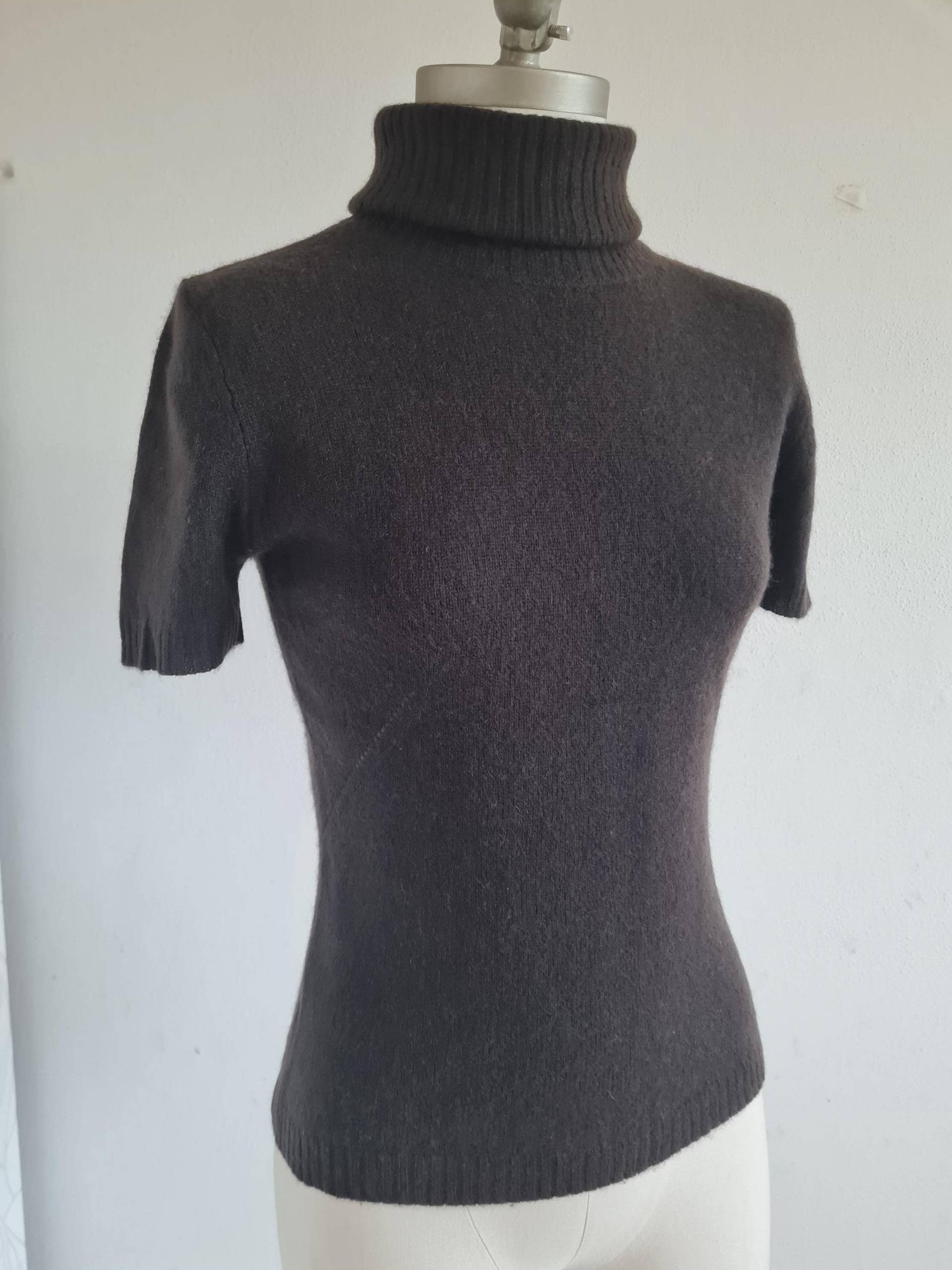 Gr.36 Kaschmir Vintagepulli Braun Rollkragen von uniqueMG