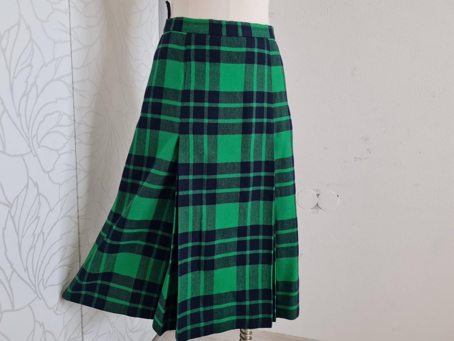 Gr.38 Vintage Rock Kariert Grün Schwarz von uniqueMG