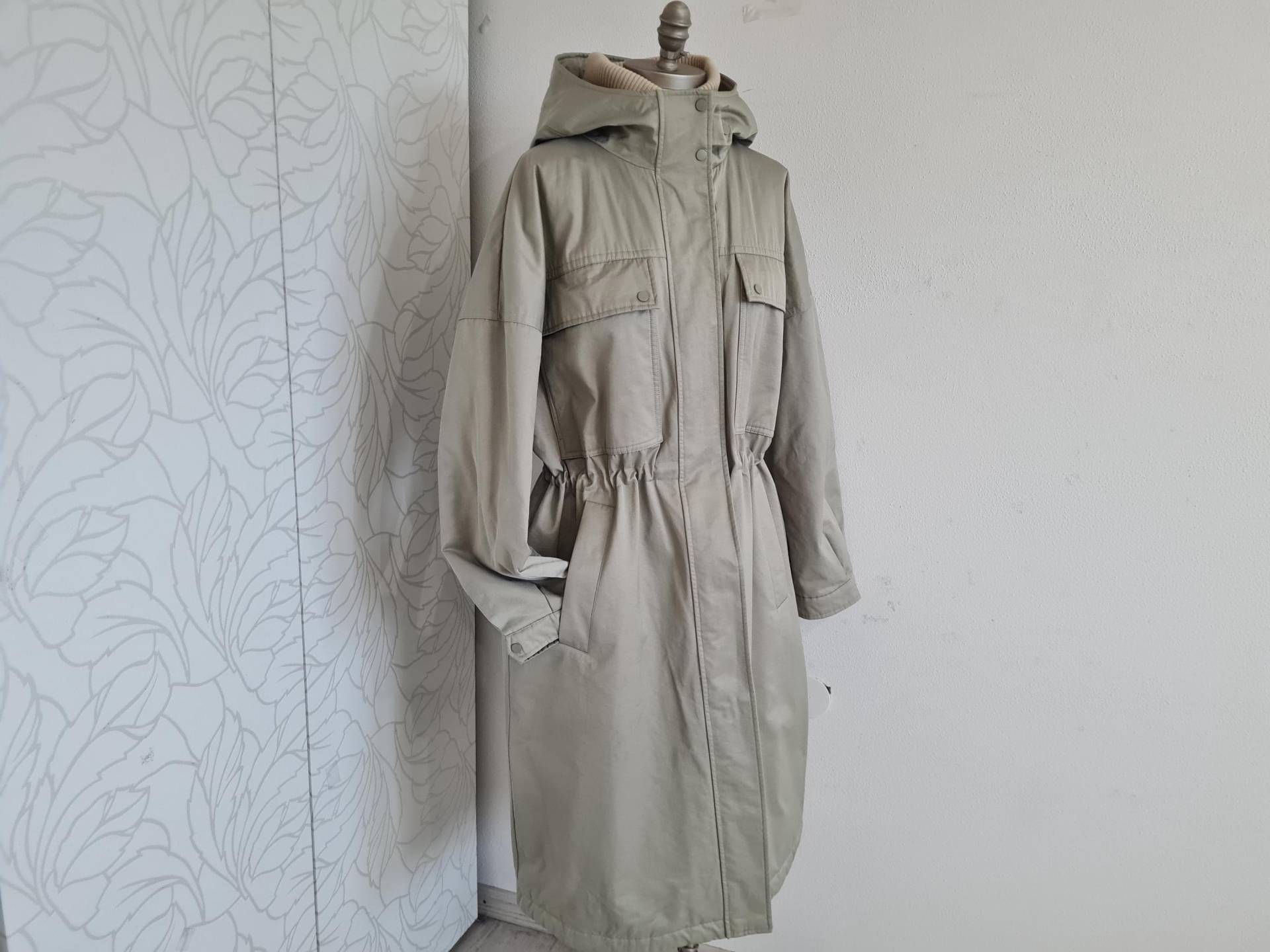 Gr.42-44 Esprit Vintage Kapuzenmantel Wintermantel Mintgrün von uniqueMG