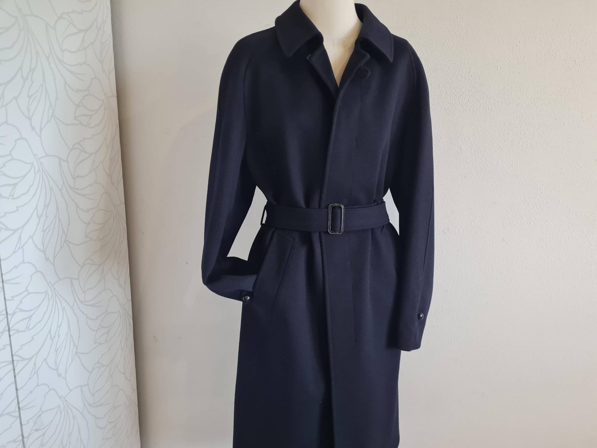 Herren 80Er Bugatti Wintermantel Unisex Damenmantel Dunkelblau von uniqueMG