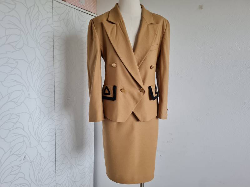 Pierre Cardin Vintagekostüm 80Er 90Er Braun Schwarz von uniqueMG