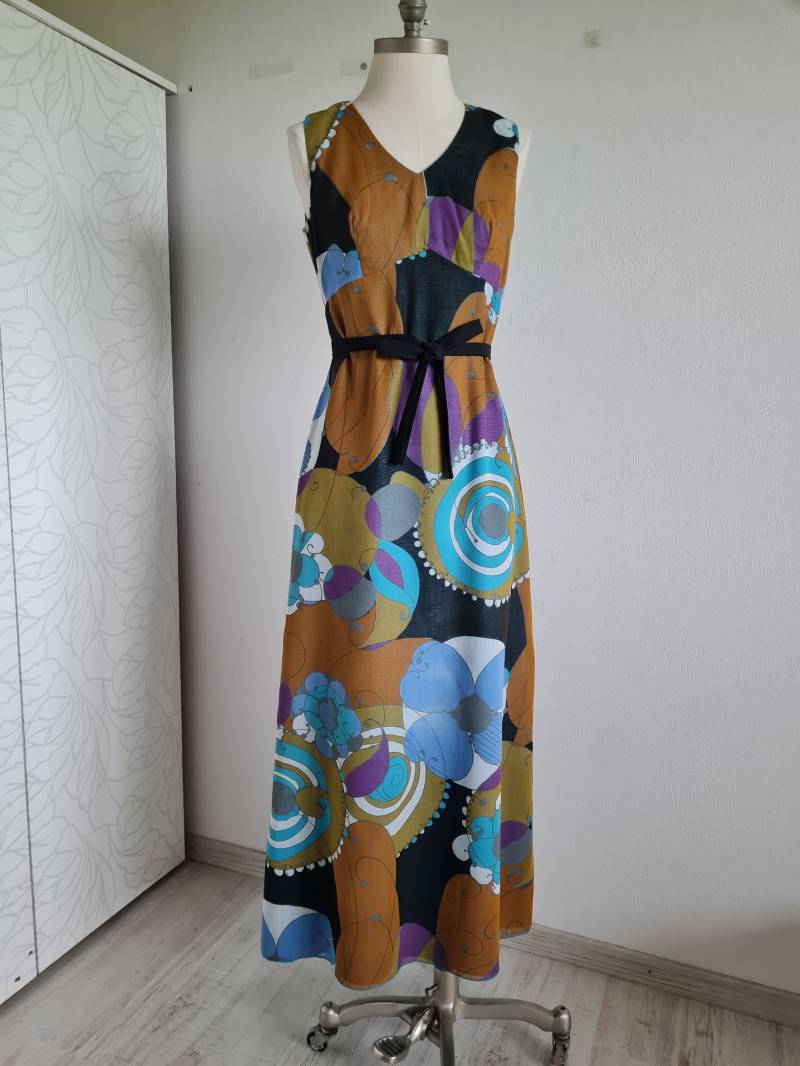 Vera Mont 70Er Vintagekleid Maxikleid Gemustert Sommerkleid Blumenkleid von uniqueMG
