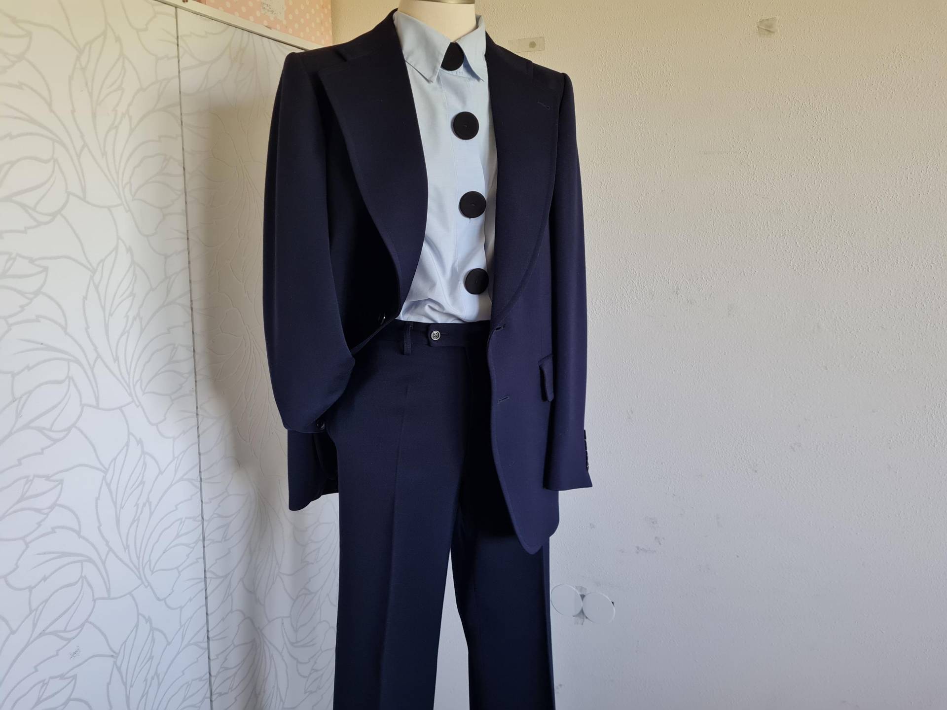 Vintage Anzug 70Er Hochwertig Blau Unisex Vintage Anzug 70Er Hochwertig Blau Unisex von uniqueMG
