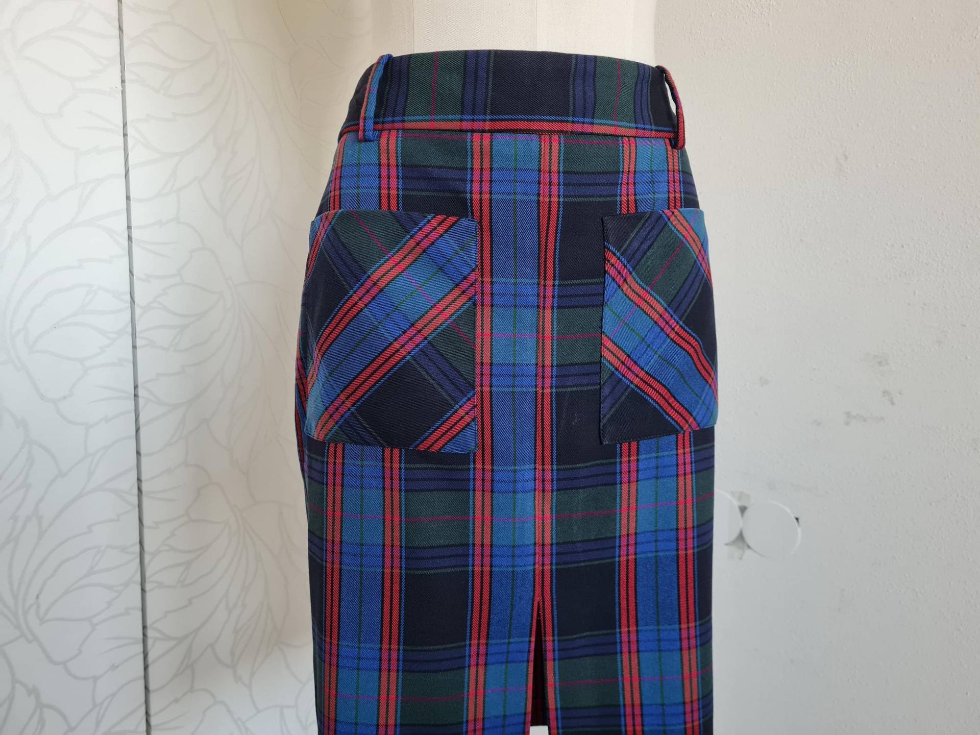 Vintage Rock Kariert Blaurotgrün von uniqueMG