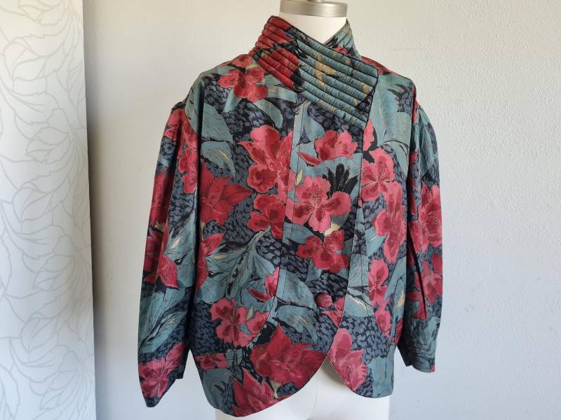 Vintage80Erjacke Gr.40 Seide Oversized von uniqueMG