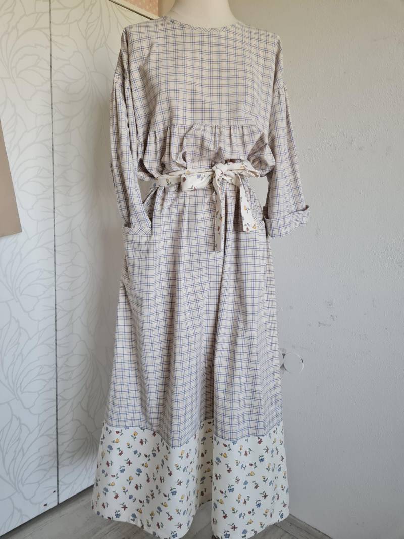 Vintagekleid 80Er Gr.40-42 Oversize Maxikleid Sommerkleid Baumwolle von uniqueMG