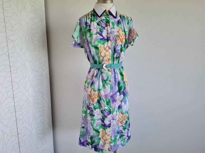 Vintagekleid Geblümt 80Er Sommerkleid von uniqueMG