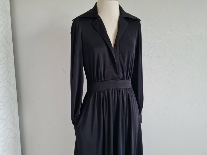 Vintagekleid Schwarz 70Er 80Er Cocktailkleid von uniqueMG