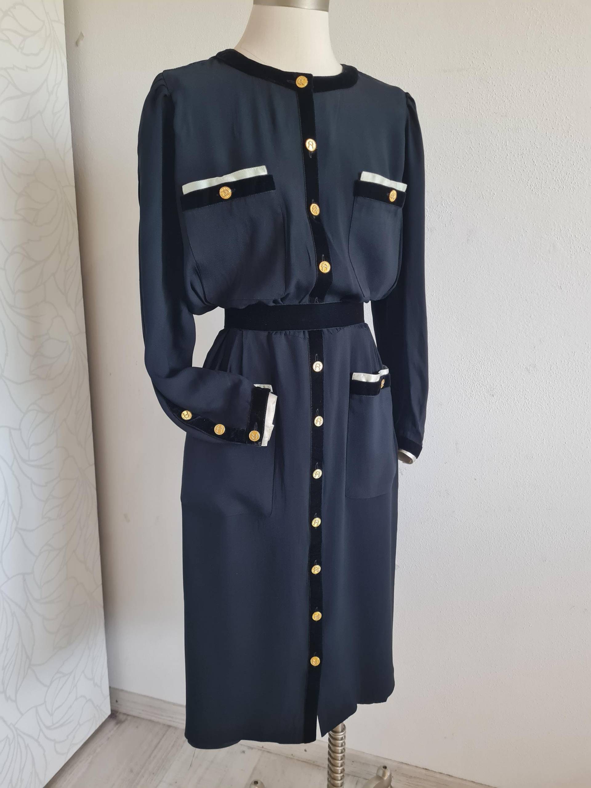 Vintagekleid Schwarz Michael Sturm Fließend von uniqueMG