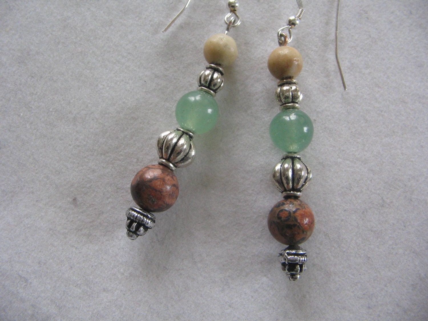 Handmade Bilder Jaspis Ohrringe Grüner Achat & Sterling Silber Handmade Bilder Jaspis Ohrringe Grüner Achat & Sterling Silber von uniquebysuzy