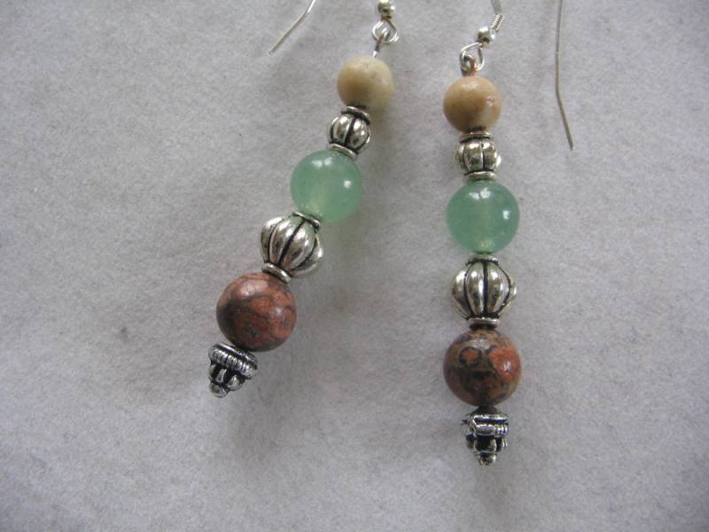 Handmade Bilder Jaspis Ohrringe Grüner Achat & Sterling Silber Handmade Bilder Jaspis Ohrringe Grüner Achat & Sterling Silber von uniquebysuzy