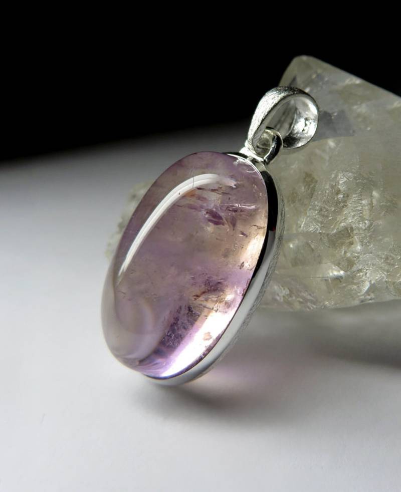 Herren Ametrin Anhänger Silber Naturquarz Edelstein Halskette Feine Amethyst Unisex Schmuck Handgemachtes Geschenk von uniquecrystaljewels