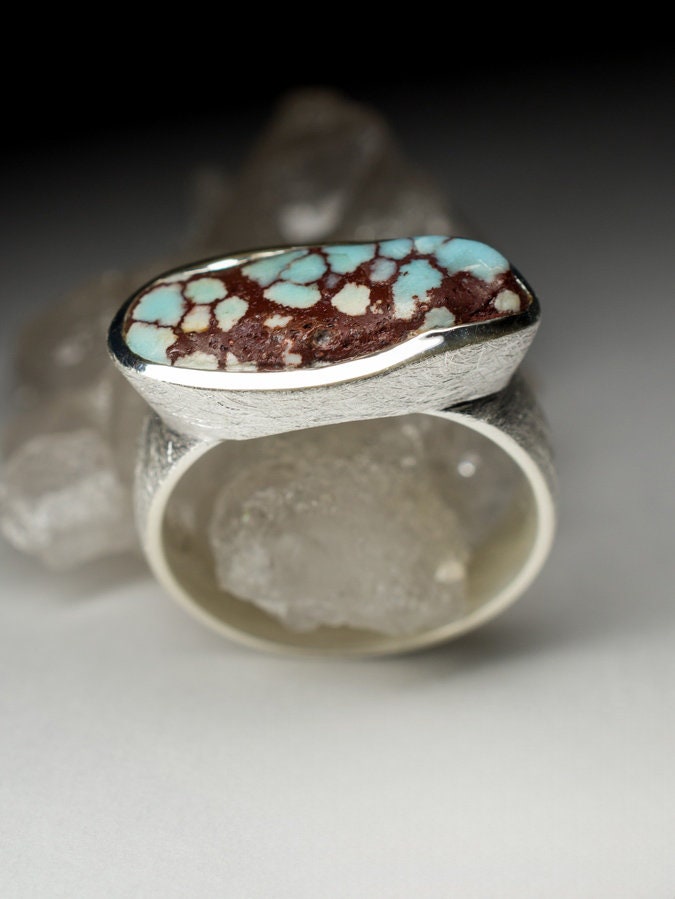 Herren Türkis Silber Ring Natürlicher Blauer Edelstein Fein Unisex Schmuck Blau Dezember Birthstone Edelsteine 7, 25 Us von uniquecrystaljewels