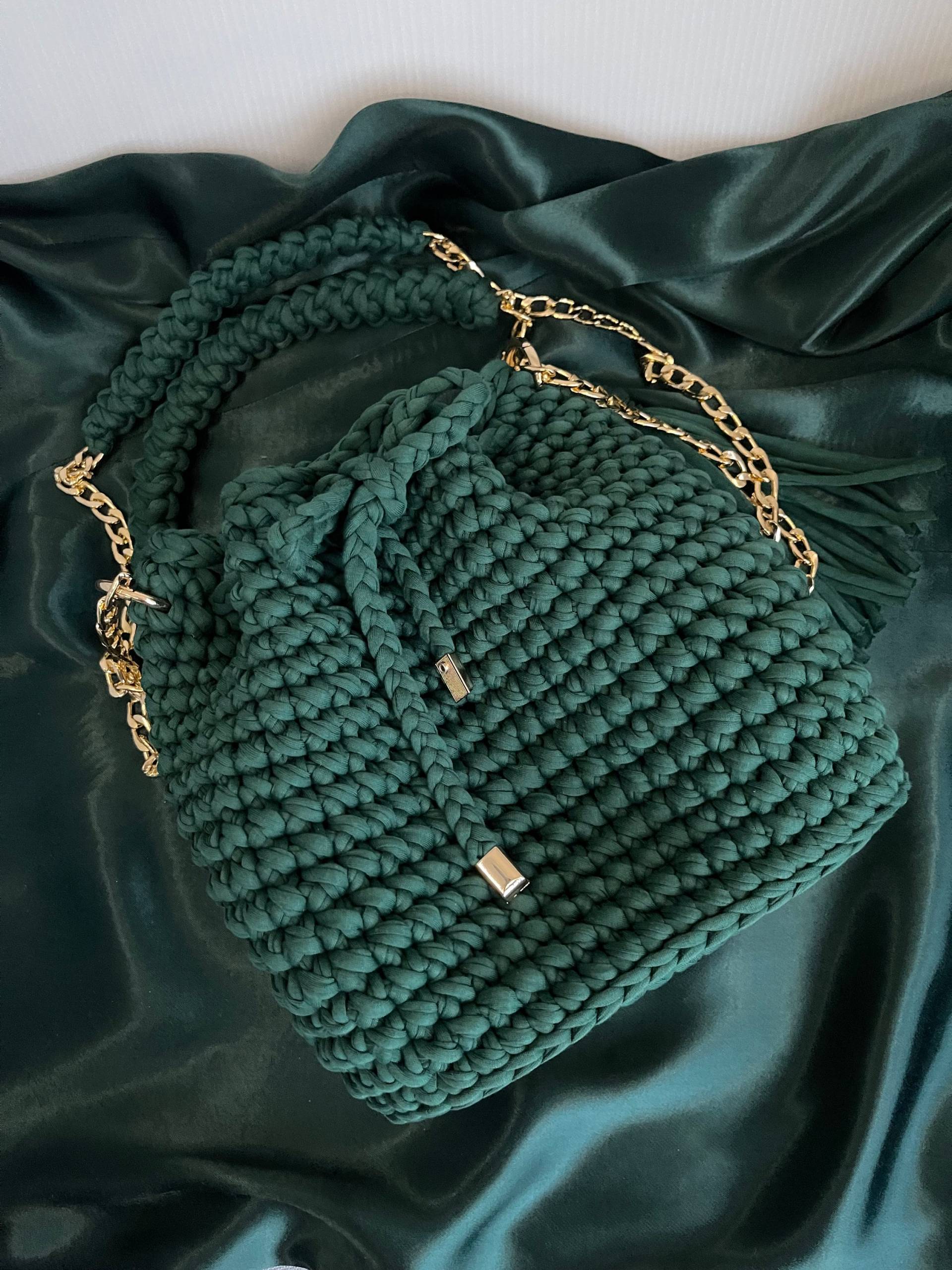 Gehäkelte Luxus-Eimer-Umhängetasche, Gestrickte Tasche Für Frauen, Handgemachte Umhängetasche, Handtaschen Geschenke Sie von uniquedesignbyipek