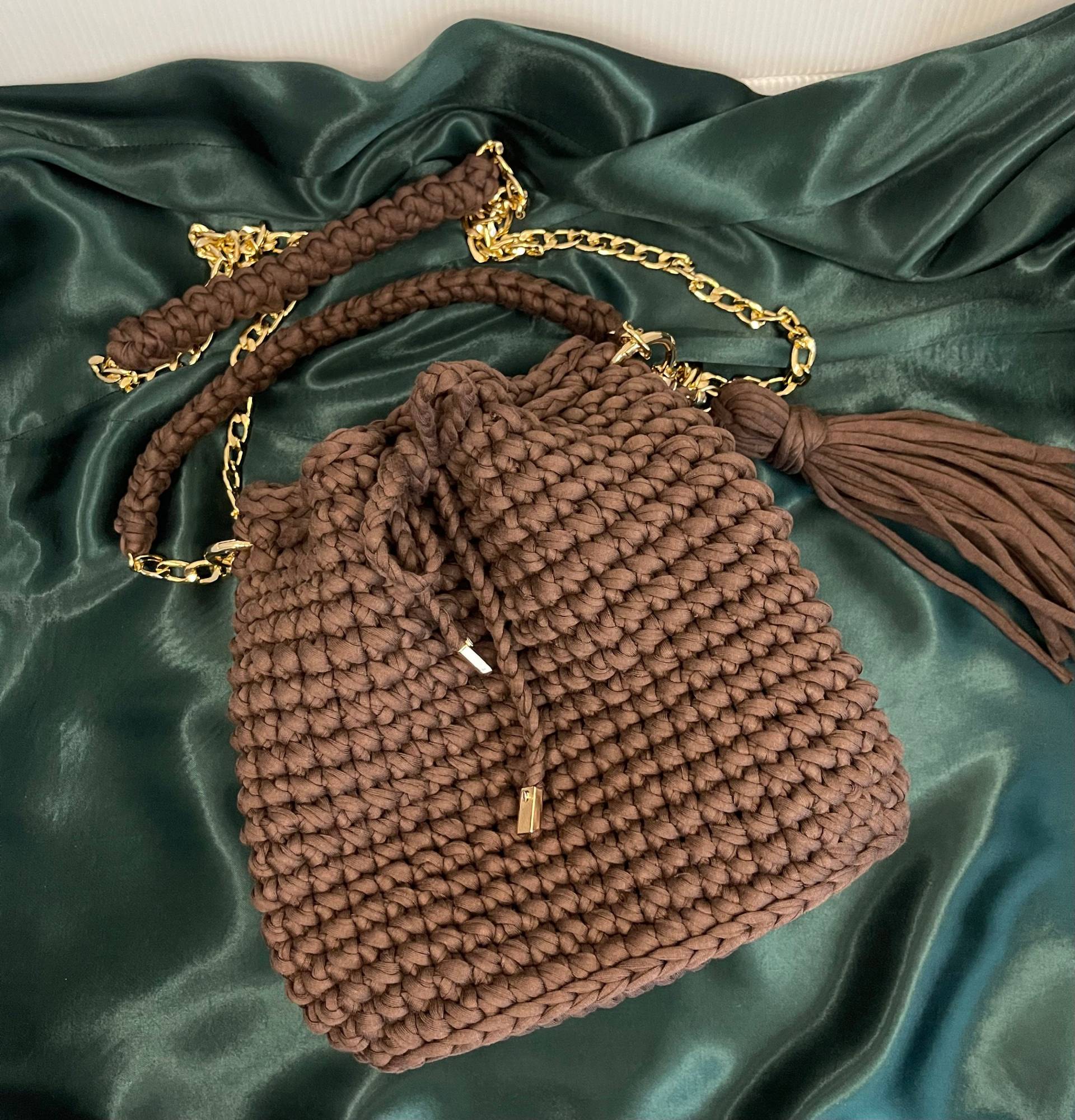 Gehäkelte Luxus Bucket Umhängetasche, Gestrickte Tasche Für Frauen, Handgemachte Crossbody Tasche, Handtaschen Geschenke Sie von uniquedesignbyipek