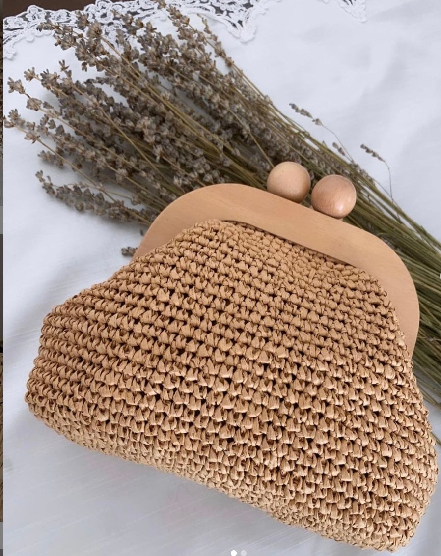 Gehäkelte Tasche, Luxus Raffia Clutch Kleine Vintage Handtaschen, Gestrickte Handgemachte Taschen Für Frauen, Geschenk Sie von uniquedesignbyipek