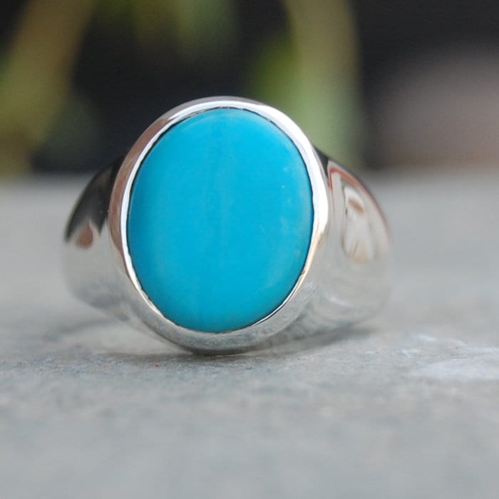 Arizona Blau Türkis Sterling Silber Ring Dornröschen Stein von uniquegemsjewels