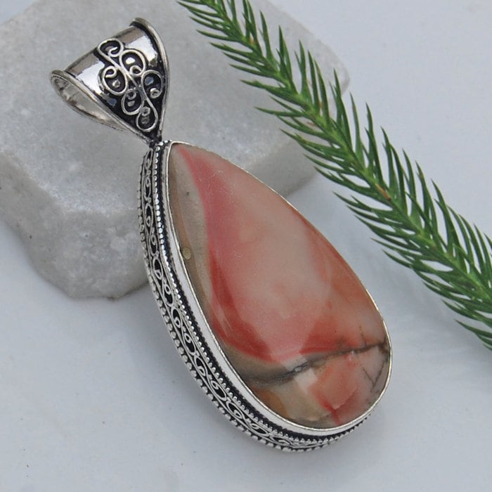 Australien Noreena Jaspis Anhänger Sterling Silber Schmuck von uniquegemsjewels