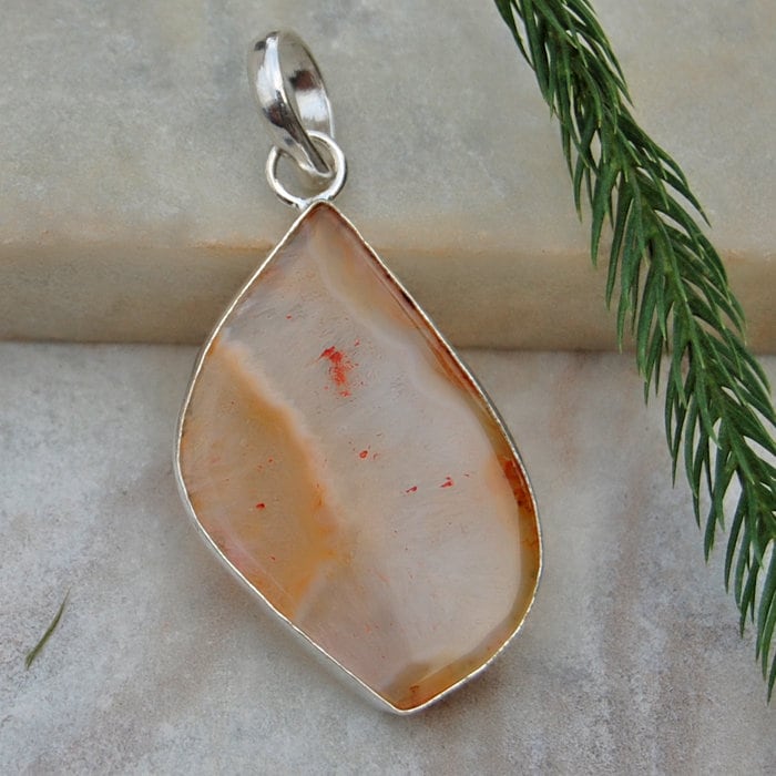 Braun Crazy Lace Achat Sterling Silber Anhänger - Fancy Form von uniquegemsjewels