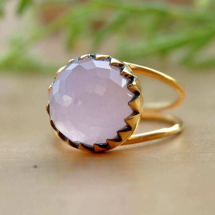 Rosa Rosenquarz 925 Sterling Silber Ring - 12 Mm Edelstein von uniquegemsjewels