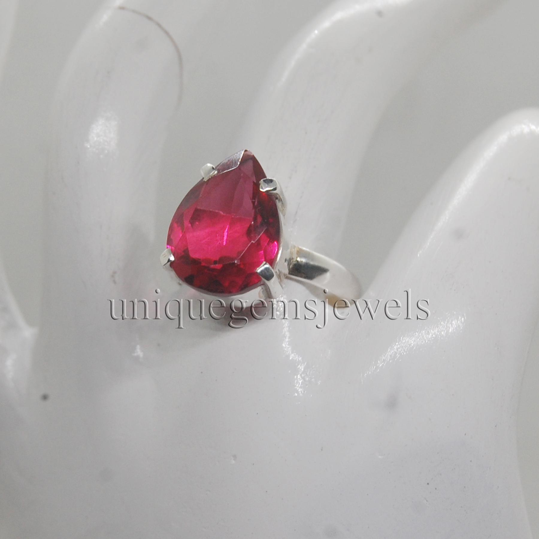 Rosa Turmalinquarz 925 Sterling Silber Ring - 18K Gold Akzent von uniquegemsjewels