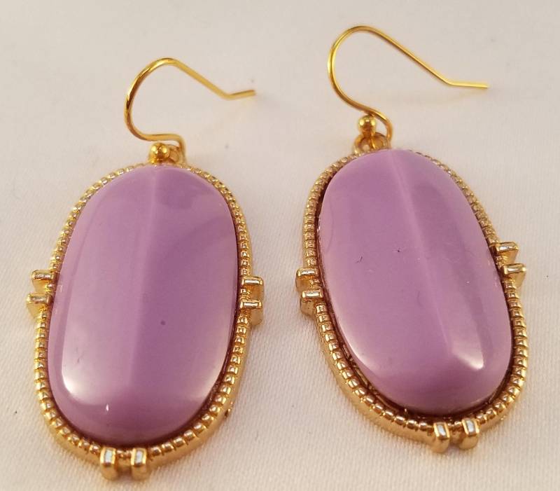Lavendel Und Gold Ohrhänger von uniquejewelrybypb