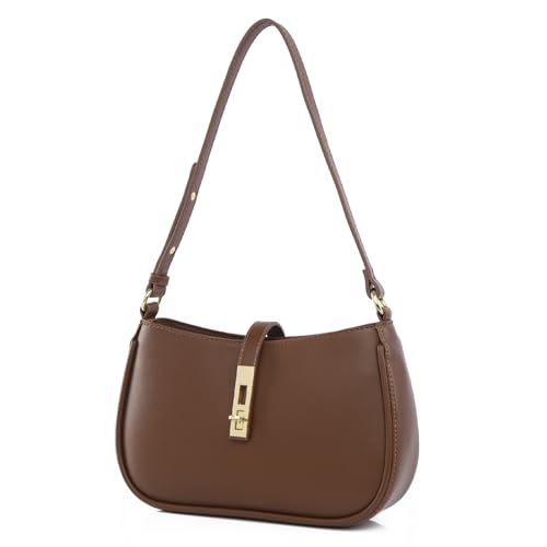 unisoul Handtasche Damen Klein, Y2k Umhängetasche Schultertasche PU Leder Tasche Fashion Unterarmtasche mit Reißverschluss-Geschenk für Frauen Dating Reisen Party Einkaufe von unisoul