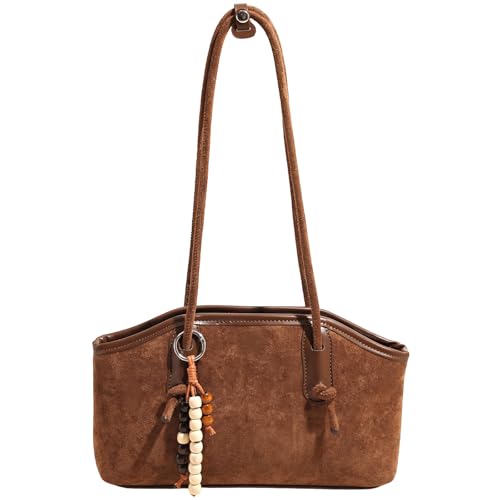 unisoul Handtasche Damen Klein Umhängetasche Schultertasche Clutch Wildleder Tasche Damen y2k Bag Vintage für Frauen Dating Reisen Party Einkaufe von unisoul