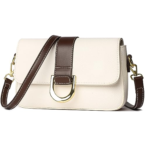 unisoul Klein Umhängetasche Damen, Leder Crossbody Bag Moderne Tasche Handtasche Schultertasche Frauen Reisepass Handytasche zum Umhängen, Reißverschlusstasche Party Abendtasche Clutch von unisoul