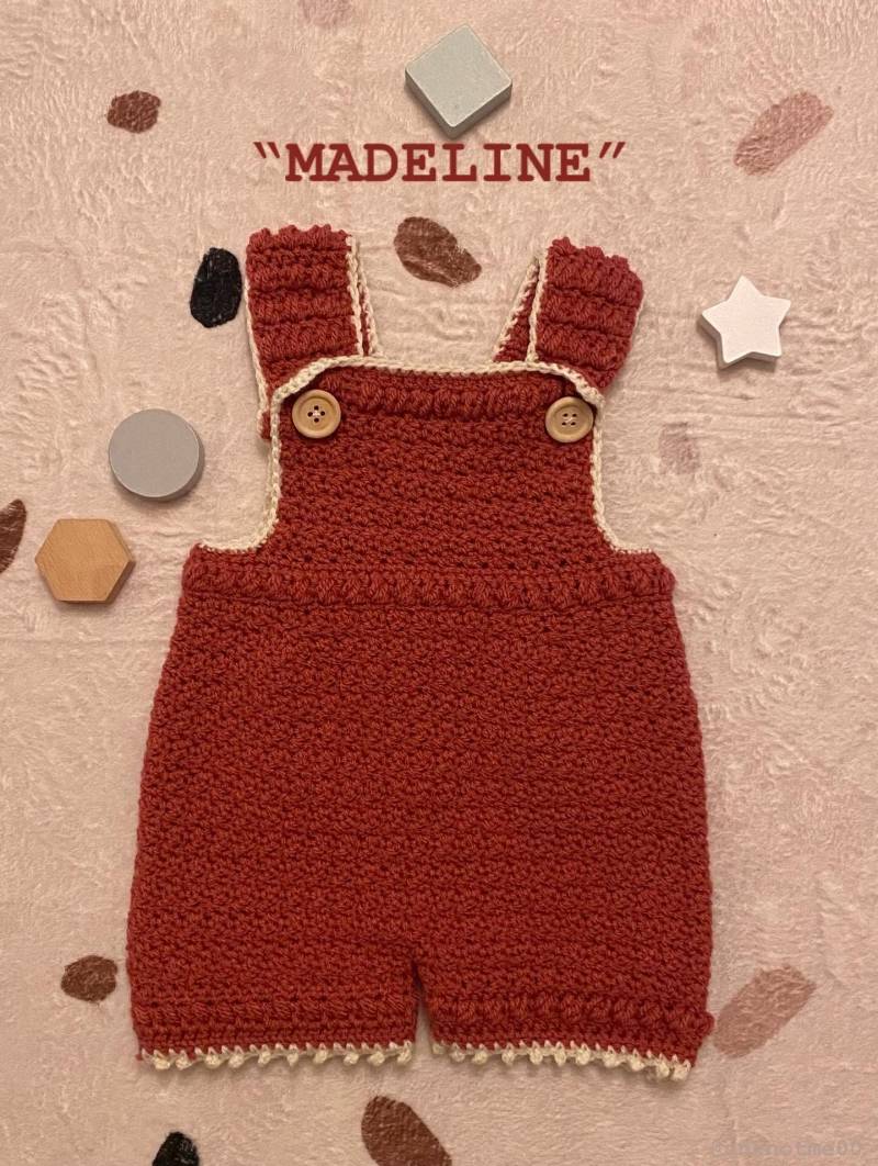 Madeline - Gehäkelter Baby Strampler Mit Passenden Schuhen Handgemachter Rostrosa Einteiler | 6-12 Monate Madeline - Gehäkelter Baby Strampler Mit Passenden Schuhen Handgemachter Rostrosa Einteiler | 6-12 Monate von unknotme00