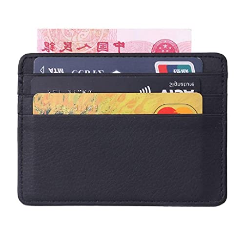 Hero-s Herren Leder Thin Wallet ID Geld Kreditkarte Slim Holder Geld Tasche Organizer Männer RFID Blocking Wallet Leder Kurze Geldbörse mit Anti-Diebstahl-Kette von unknows